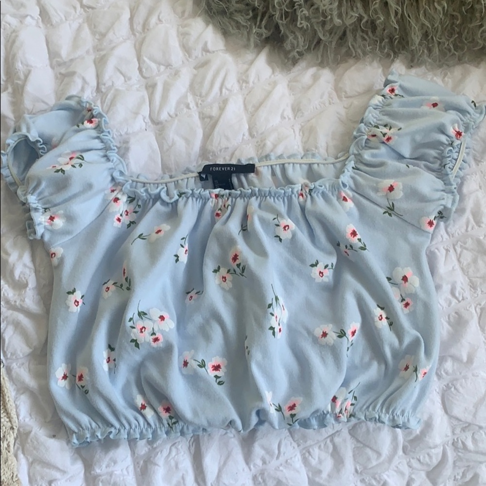 FOREVER 21 floral off the shoulder top!